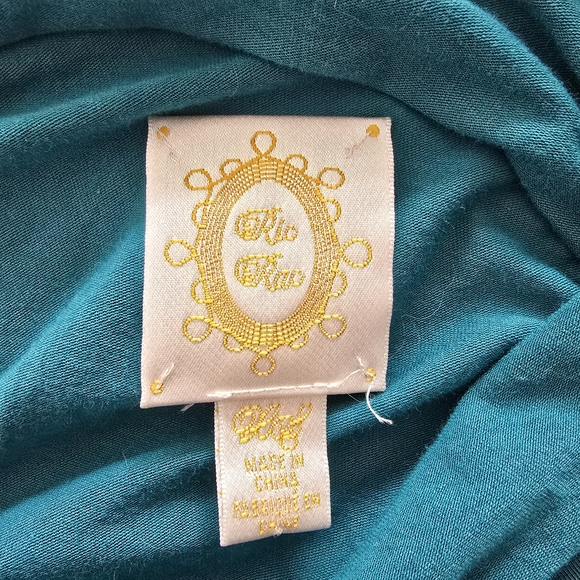 Anthropologie Ric Rac "Wind Ruffled Tee" in teal - Size S / M - Picture 5 of 6